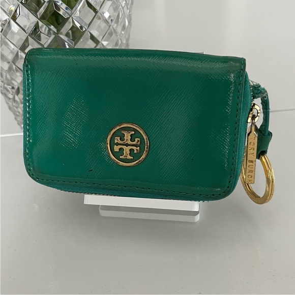 PRICE FIRM‼️| TORY BURCH | Card/Key Holder | Jade Green - Picture 1 of 9
